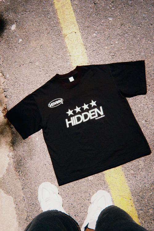 HIDDEN FORCE TEE - WHITE & BLACK